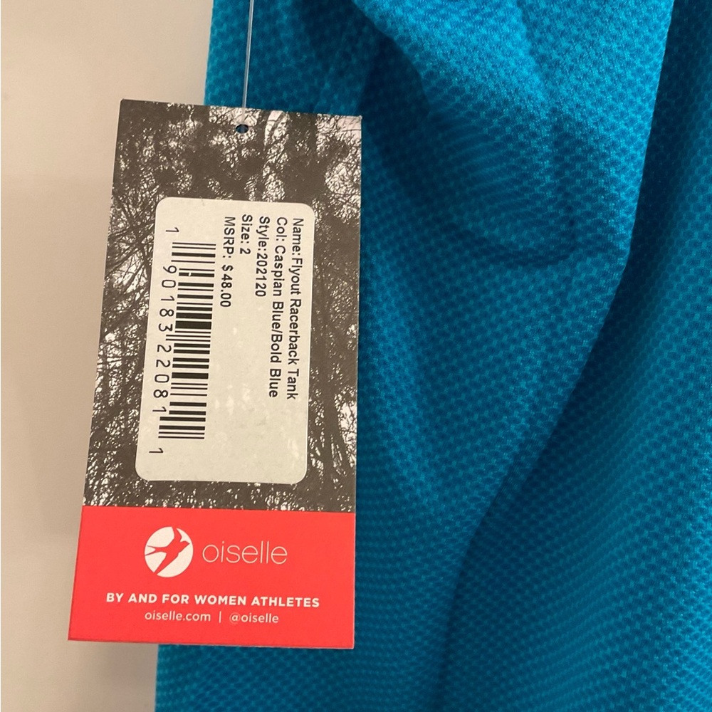 Oiselle Flyout Racerback Tank - NWT - Size 2 - Blue - Picture 7 of 10